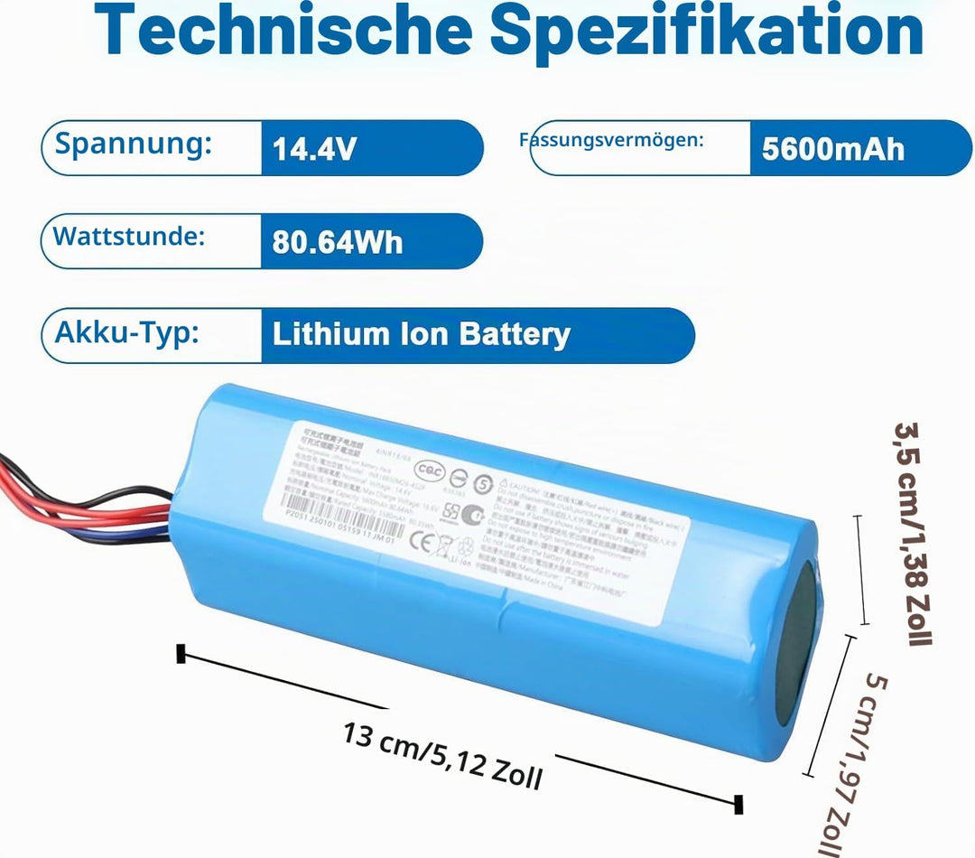 5600 mAh Akku Kompatibel mit Ecovacs Deebot T5 T8 T8+ T9 T9+ Deebot T20, Deebot Ozmo 950 T10 T9 DX65
