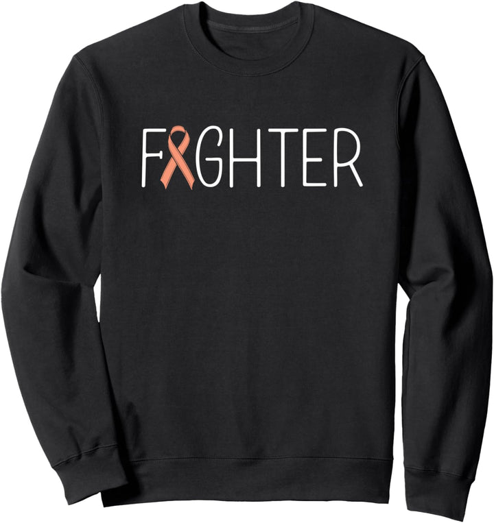 Endometriumkrebs-Kämpfer Pfirsich Gebärmutterkrebs-Bewusstse Sweatshirt