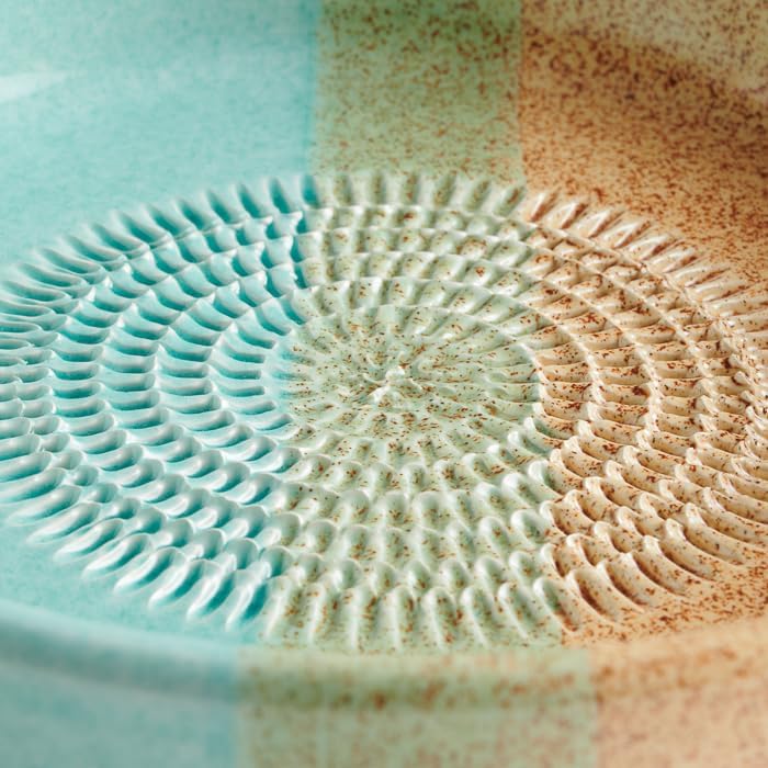 evergrate Keramikreibe Dipschale im Motiv Beach mit Küchenpinsel und Rezeptheft, Beach