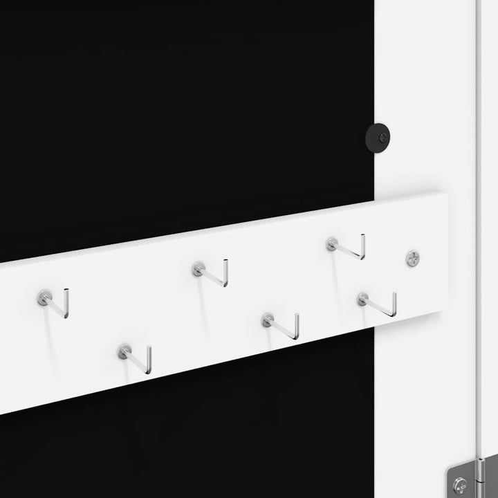 vidaXL Spiegel-Schmuckschrank mit LED-Beleuchtung Wandmontage Weiss, Weiss