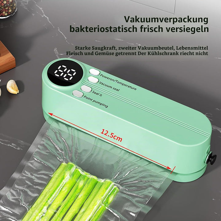 Mini Vakuumiergerät, Tragbar Vakuumierer für kontinuierliches Arbeiten mit hoher Geschwindigkeit, Fo