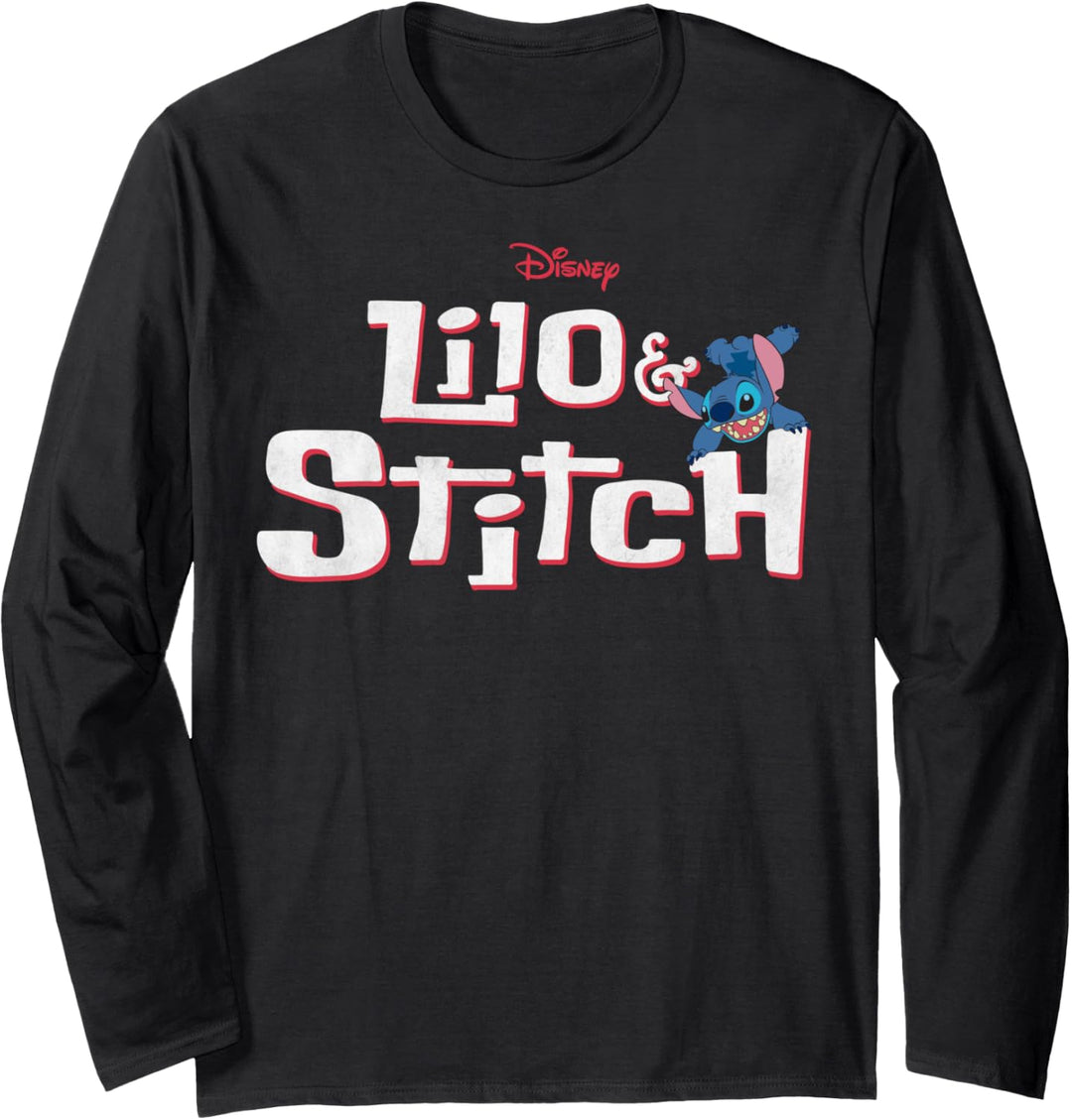 Disney Lilo & Stitch Logo Stitch Crawl Langarmshirt