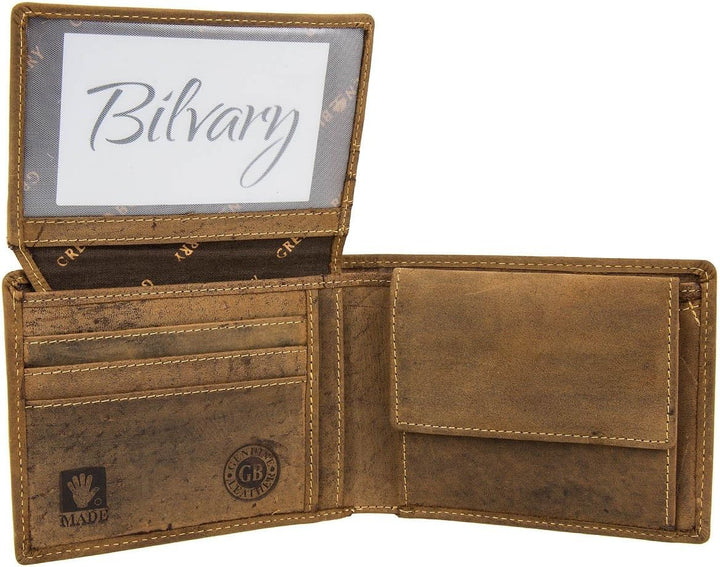 Greenburry Vintage Geldbörse Royal Stag braun mit Hirsch Prägung Grau, Grau