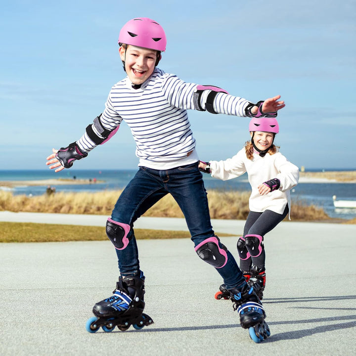 ValueTalks Knieschoner Kinder Schoner Inliner Kinder 6er Set Kinder Schützer Ellenbogenschoner für I