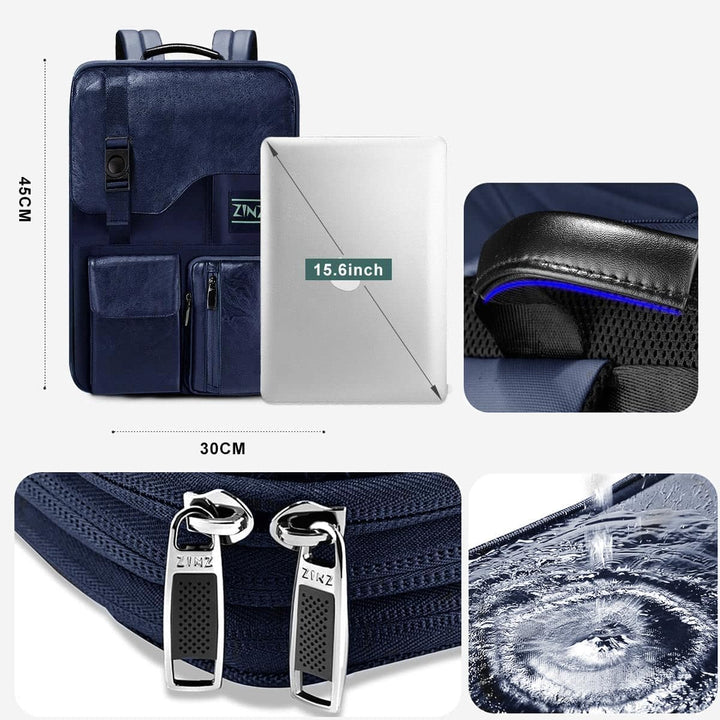 ZINZ 13 14 15 16 Zoll Schlank und Erweiterbar Laptop Rucksack Wasserdicht Notebook Tasche für Männer