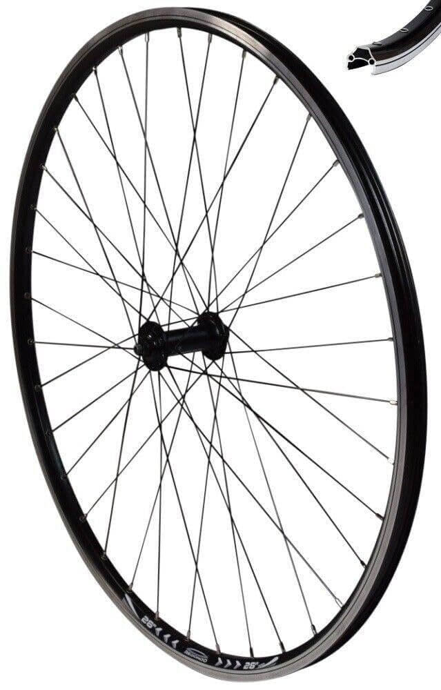 REDONDO 26 Zoll Hinterrad Laufrad Hohlkammer Felge Schwarz Disc + 9-Fach Kassette