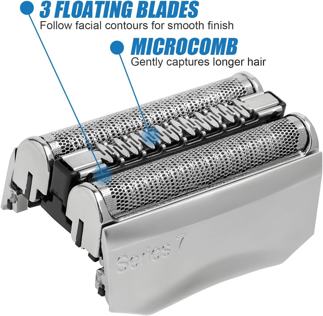70S Series 7 Ersatzkopf Kompatibel mit Series 7 Elektrorasierer Scherkopf Folie und Cutter Rasierkop