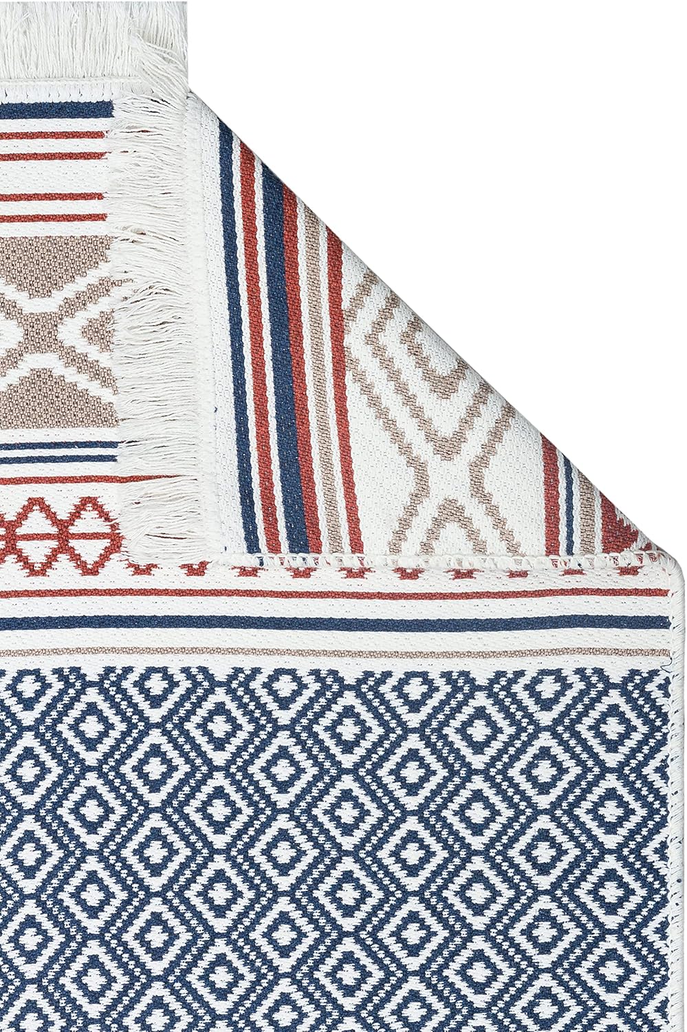 Arya 26 Navy/Beige 80x300cm 80x300 Beige, 80x300 Beige