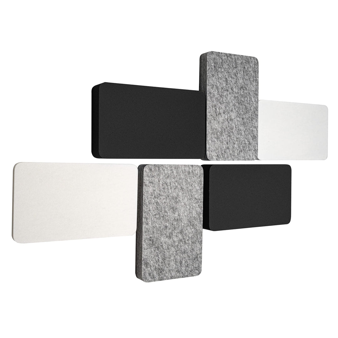FENNEXT® Schallabsorber Wand Paneele [6 Stk.] für spürbar reduzierte Geräusche I Modernes Akustikbil