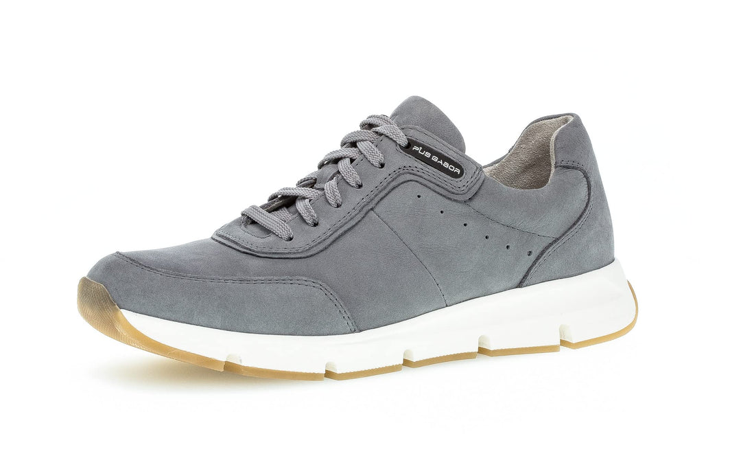Pius Gabor Herren Sneaker,zertifiziertes Leder,Wechselfussbett,Superflex Sohle 50 EU Grau Platin, 50