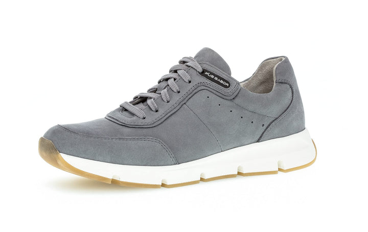 Pius Gabor Herren Sneaker,zertifiziertes Leder,Wechselfussbett,Superflex Sohle 50 EU Grau Platin, 50