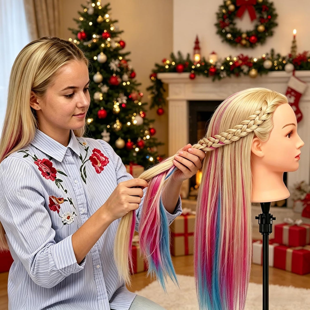 TopDirect 75cm/29.5 Zoll Trainingsköpfe für Friseure Übungskopf Friseurkopf Friseursalon Puppenkopf