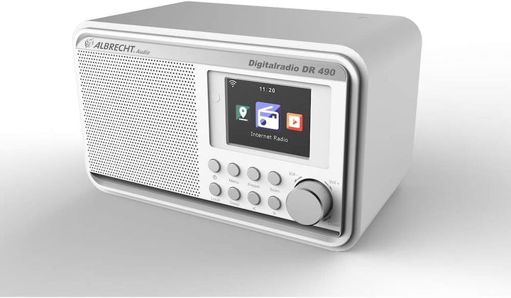 Albrecht DR490 Hybridradio mit Farbdisplay, 27491, DAB/Internet/UKW-Empfang, Radiosteuerung via Smar