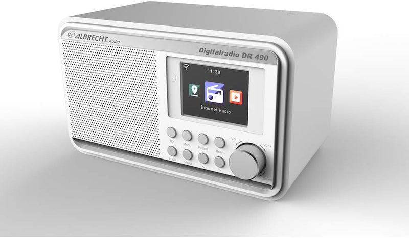 Albrecht DR490 Hybridradio mit Farbdisplay, 27491, DAB/Internet/UKW-Empfang, Radiosteuerung via Smar