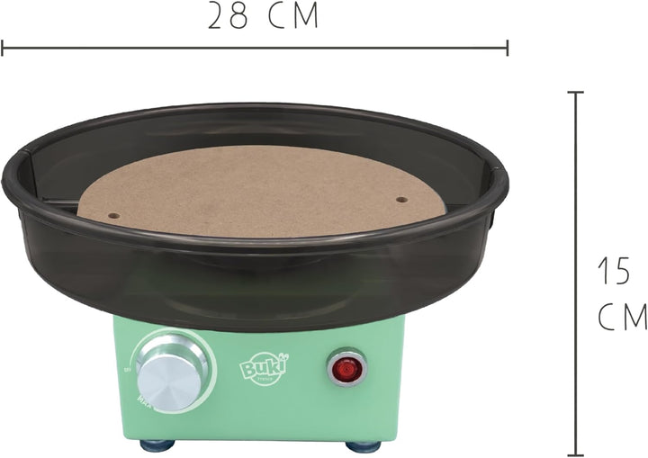BUKI 5441 - Professional Studio Töpfermeister - Elektrischer Töpferdrehtisch – 220 U/min, 20 cm Meta