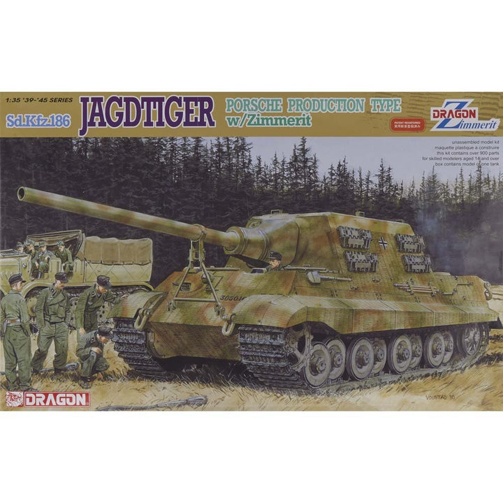 Dragon 500776493 - WWII Deutsches Sonderkraftfahrzeug 186 Jagdtiger Porsche 1:35
