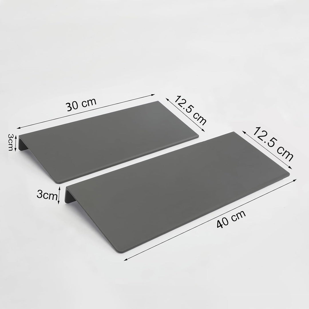 Duschregal, Duschablage Ohne Bohren, 2 Stück Badezimmer Regal 40cm & 30cm, Duschkorb Ablagen Aluminu