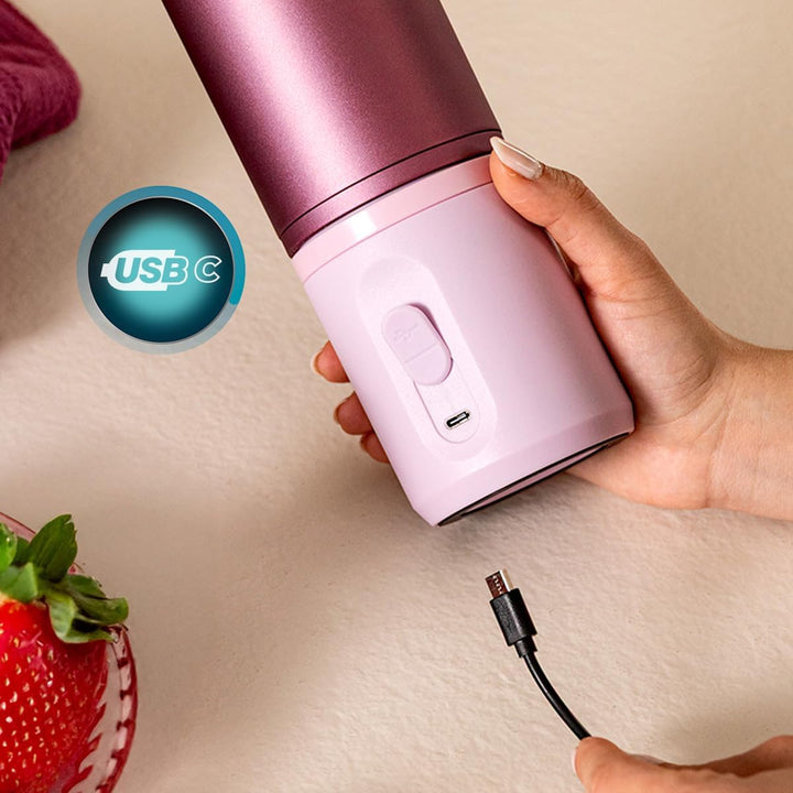 Cecotec Tragbarer Smoothie Maker Power Titanium Shake2Go Dark Steel. 180 W, 600 ml Metallbecher BPA-