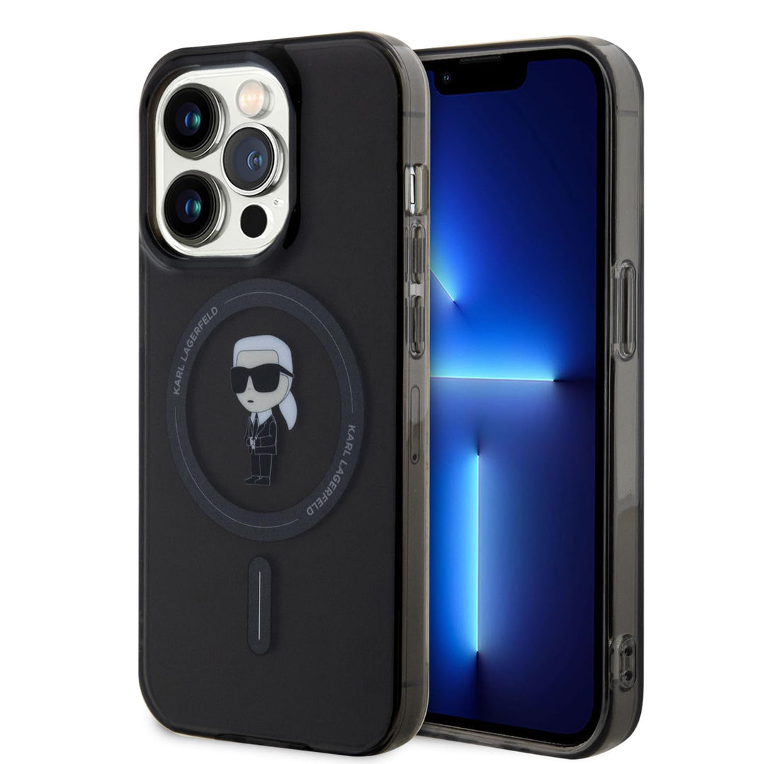 CG Mobile Karl Lagerfeld Magsafe IML IKonIK Hülle für iPhone 15 Pro -Schwarz Überprüfen Sie die Prod