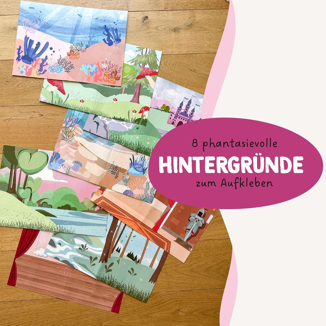 Papierdrachen Bastelbox Märchen & Traumwelten – Komplett-Set -inkl. Stanzbögen u. Hintergründen – 12