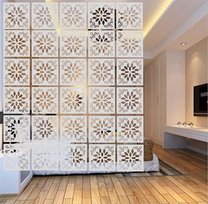 12 Stück/Set weisse hängende Raumteiler Paravents DIY Panel Paravents Trennwand Trennwände Raumteile