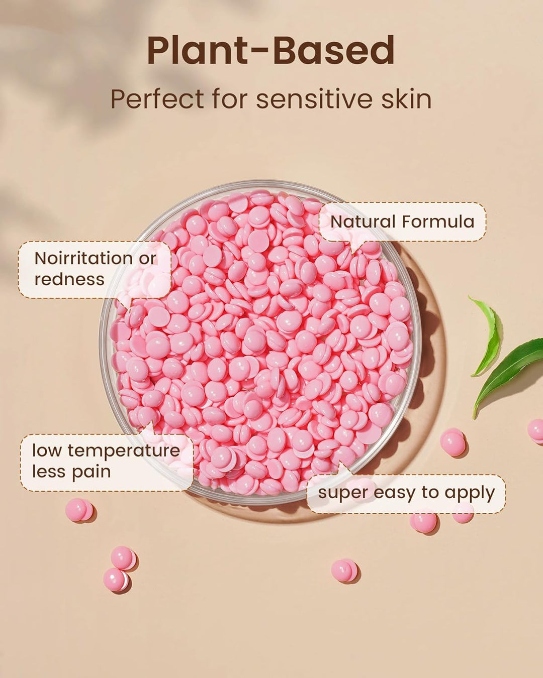 Waxing Set Wachs Haarentfernung Gesicht Körper: Wax Maschine Wachswärmer mit Silikon-Schale, 400g Wa