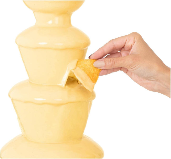 Royal Catering RCCF-65W4 Schokobrunnen Edelstahl Schokofondue Schokoladenbrunnen (6, kg, 5 Etagen, 2