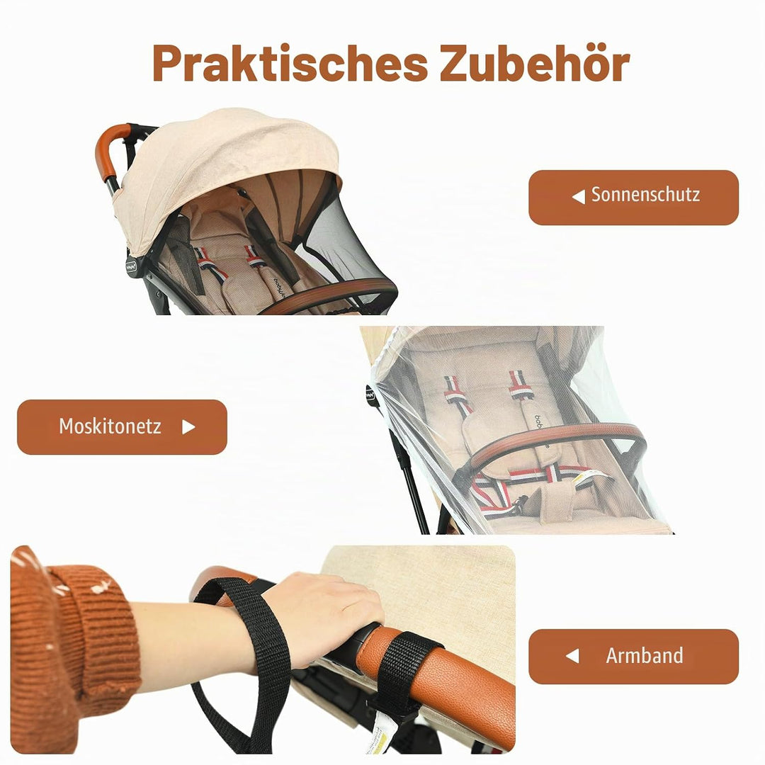 LIFEZEAL Kinderwagen Klappbar, Kinderbuggy mit Liegeposition & verstellbarer Rückenlehne, Reisebuggy