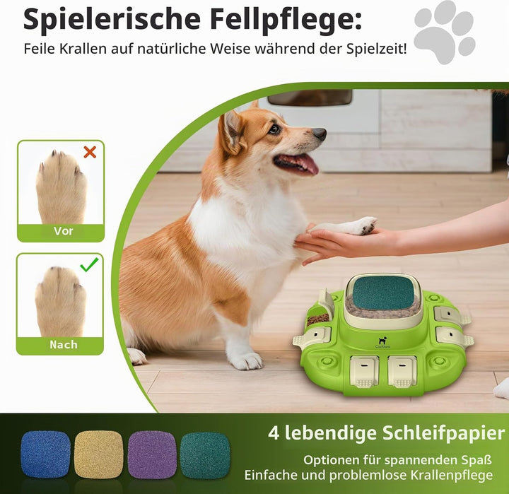 ClariVory Interaktives Hundespielzeug, Futternäpfe, Nagelfeile und Hundepuzzle für geistige Stimulat