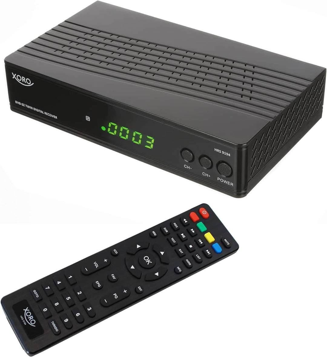XORO HRS 9194 - DVB-S2 FullHD Satelliten Twin Receiver, PVR Ready - 2 Aufnahmen gleichzeitig möglich