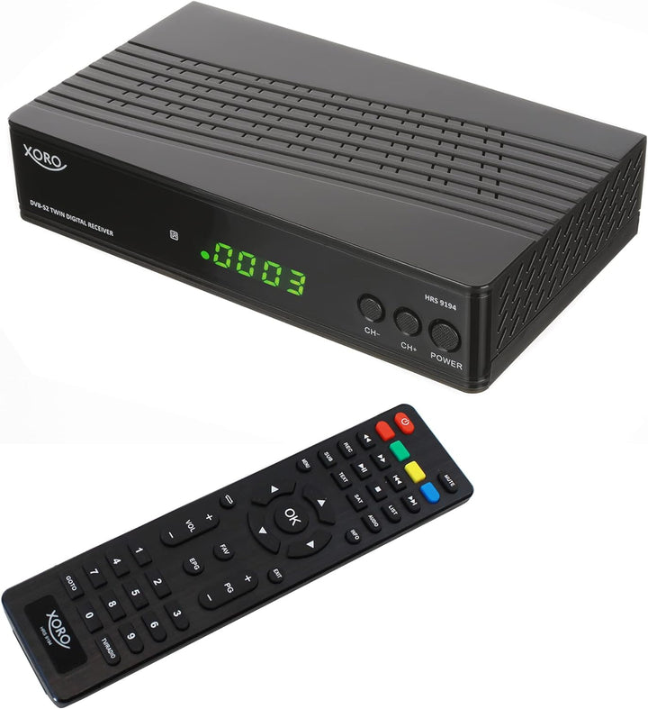XORO HRS 9194 - DVB-S2 FullHD Satelliten Twin Receiver, PVR Ready - 2 Aufnahmen gleichzeitig möglich