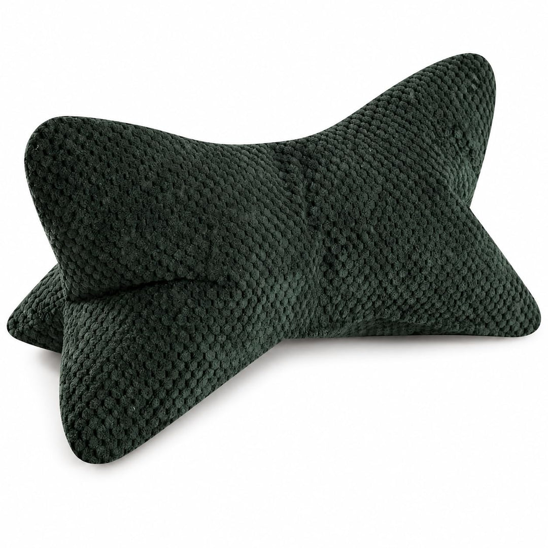 ReWu Leseknochen Grün 41,6 x 25 x 16 cm, ergonomisches Stützkissen mit weicher Struktur, formstabile