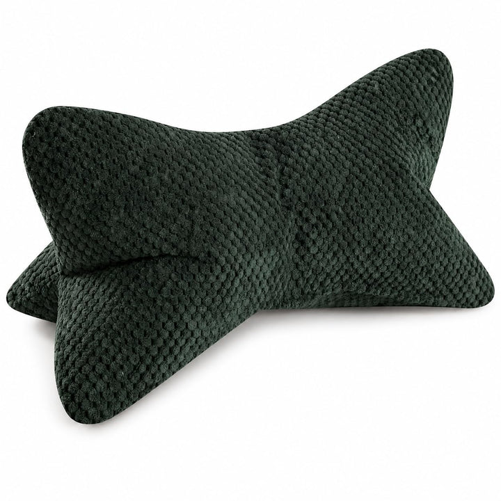 ReWu Leseknochen Grün 41,6 x 25 x 16 cm, ergonomisches Stützkissen mit weicher Struktur, formstabile