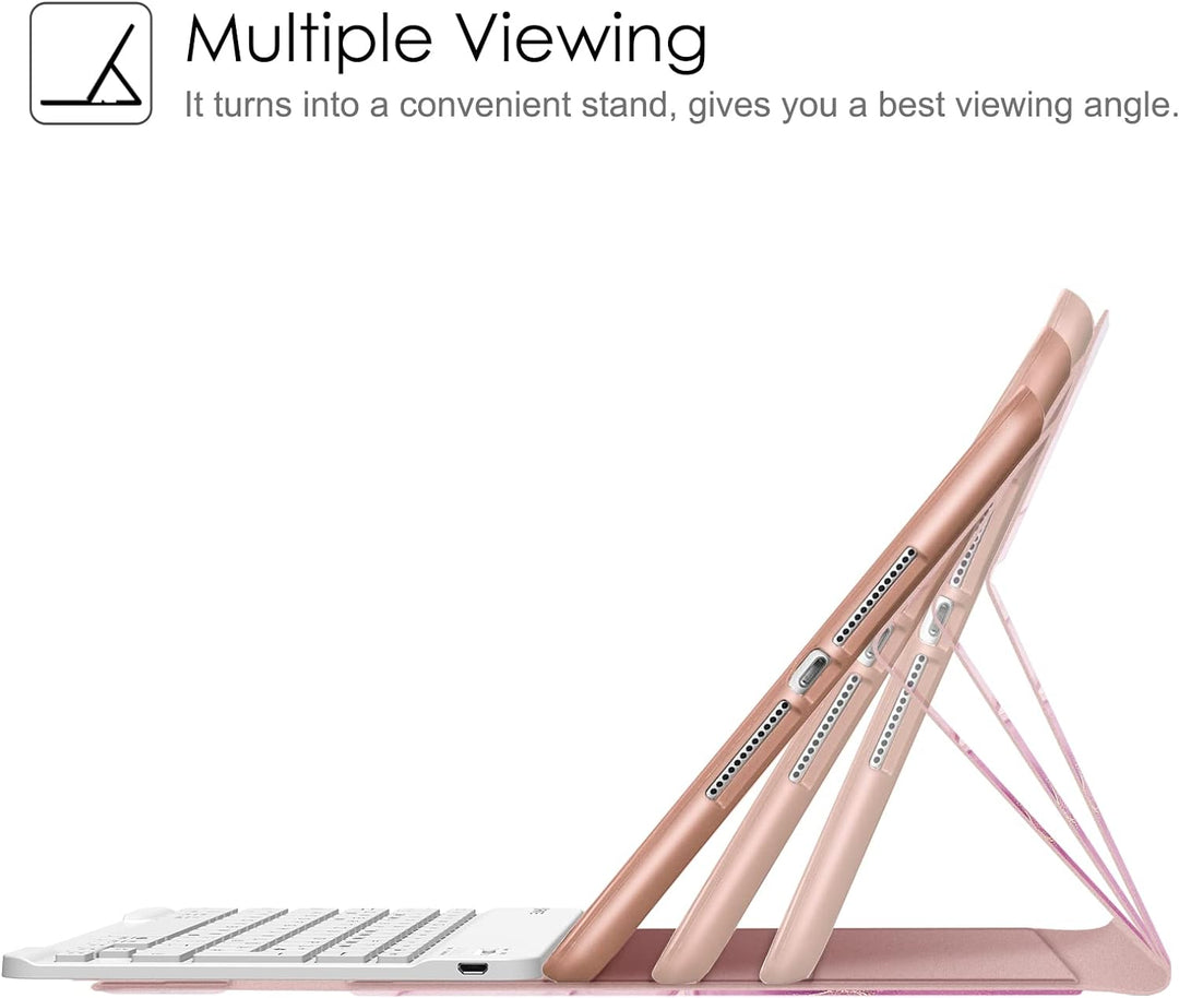 Fintie Tastatur Hülle für iPad 10.2 Zoll (9/8/ 7 Generation - 2021/2020/2019), Schutzhülle mit TPU R