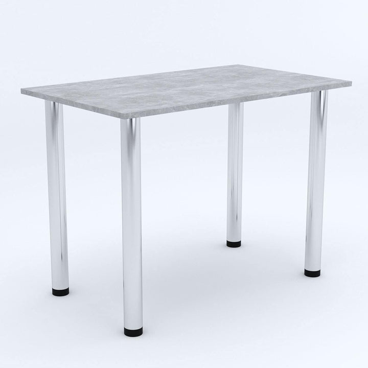 mikon 60x40 | Esszimmertisch - Esstisch - Tisch mit Chrombeinen - Küchentisch - Bürotisch | Beton 60