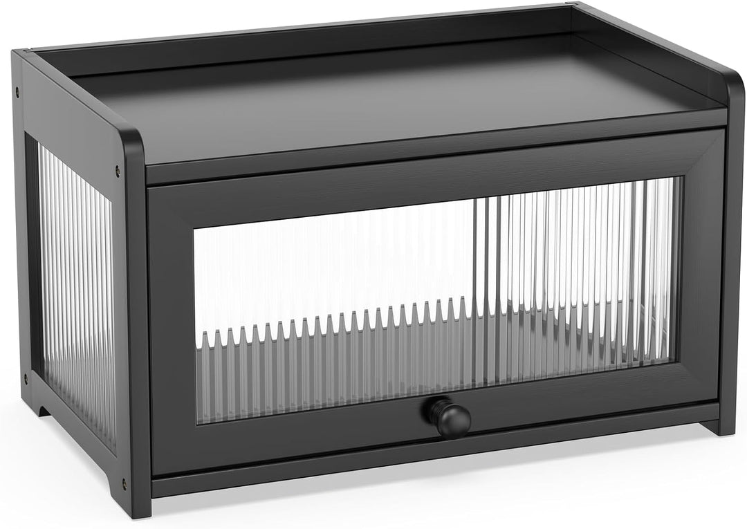 BAMBANG Bambus Brotkasten, Extragross Brotkästen Holz für Küchentheke, brotbox küche zur Brotaufbewa