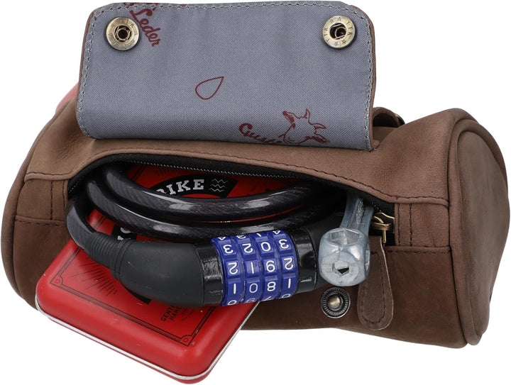 Gusti Fahrradtasche Leder Judith A. Gepäcktasche Lenkertasche Satteltasche Ledertasche Dunkelbraun D