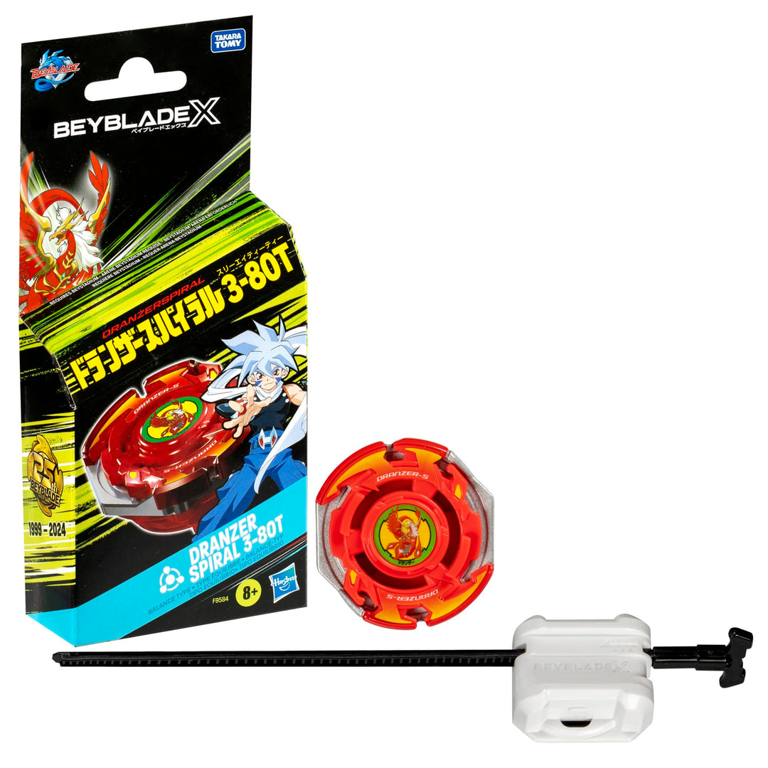 Beyblade X Dranzer Spiral 3-80T Jahrestag X-Over Balance Typ Rechtsdrehendes Top und Launcher; Beste