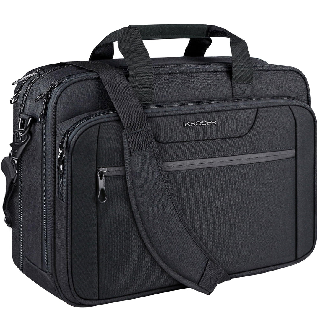 KROSER 18" Laptop Tasche Erweiterbare Laptop-Aktentasche Passt bis zu 17,3 Zoll Laptop Wasserdichte