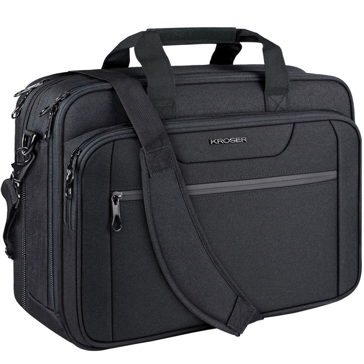 KROSER 18" Laptop Tasche Erweiterbare Laptop-Aktentasche Passt bis zu 17,3 Zoll Laptop Wasserdichte