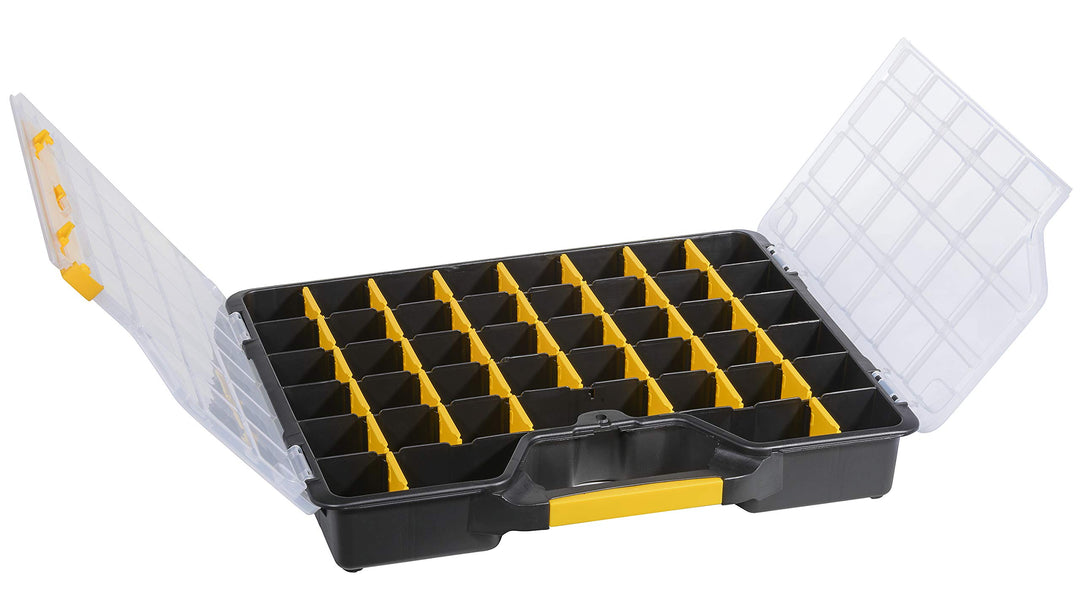 Allit Sortimentskasten, Sortierkasten, 1 Stück, Schwarz, Gelb, transparent, 457430 1 Stück Schwarz,