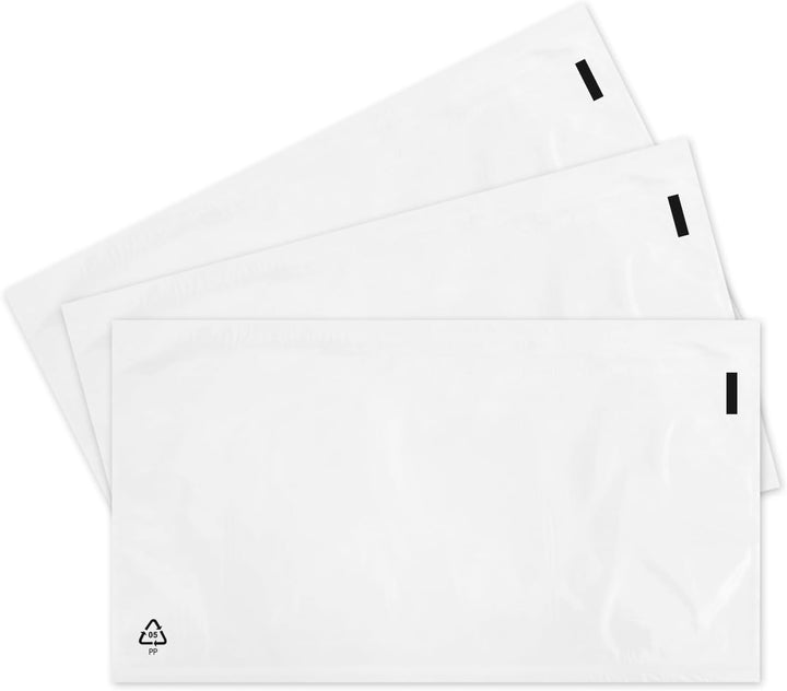 versando 250 Lieferscheintaschen DIN lang selbstklebend Dokumententaschen Begleitpapiertaschen trans