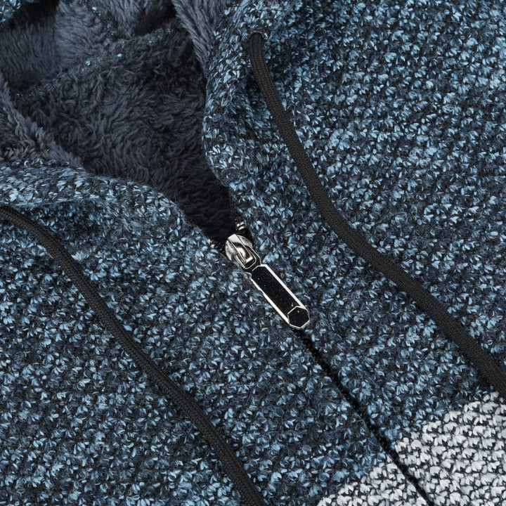 Sliktaa Strickjacke mit Kapuze für Herren Cardigan Winter Frühling Outdoor Baumwolle Jacke Pullover