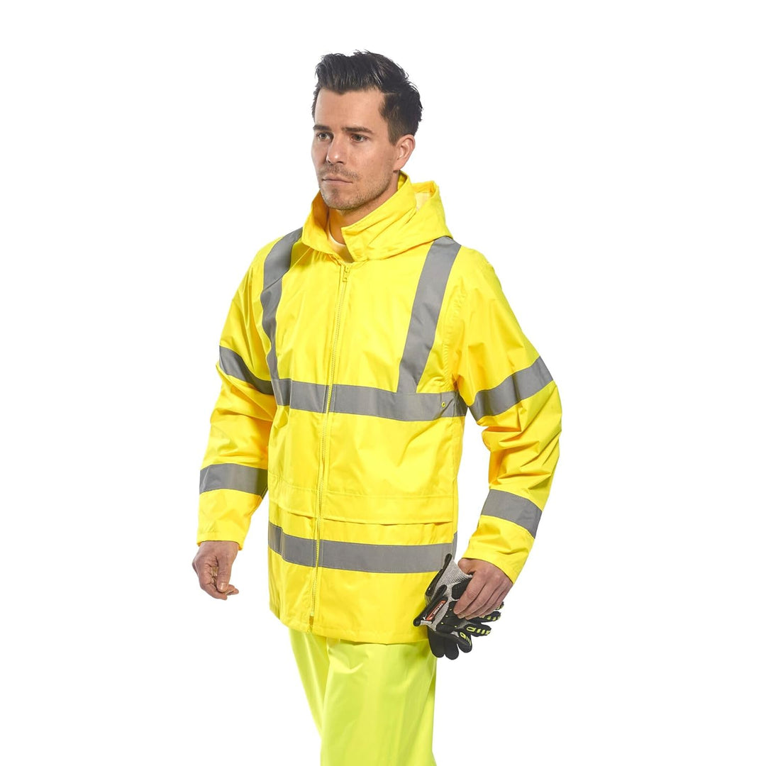 Portwest H440 Herren Leichte Wasserdichte Hi-Vis Regenjacke Gelb 4X-Large, Gelb 4X-Large