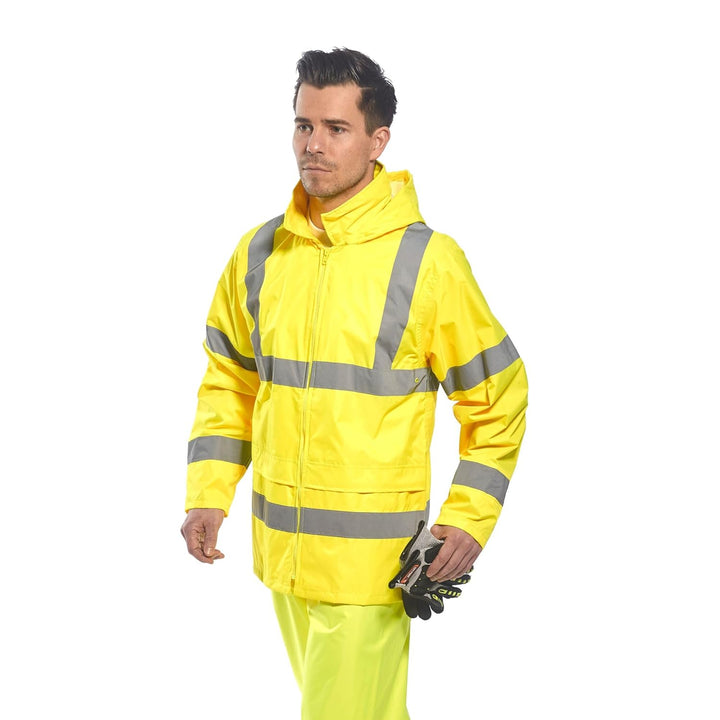 Portwest H440 Herren Leichte Wasserdichte Hi-Vis Regenjacke Gelb 4X-Large, Gelb 4X-Large