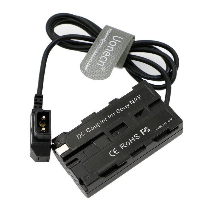 Uonecn D-Tap zu NP F550 Dummy Batterie Spulenkabel Stromkabel Adapter Kompatibel für Sony NP F550|F5
