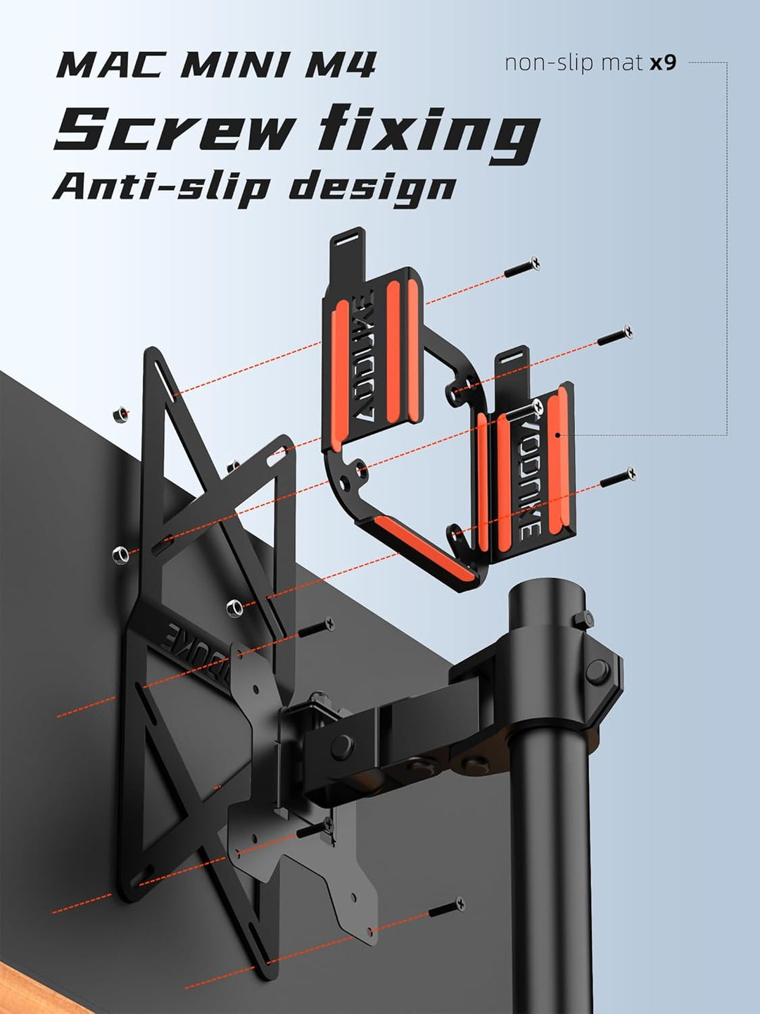 with Combination Security Lock 2024 Mac mini M4 VESA Computer Monitor Mount Bracket for Anti-Theft S