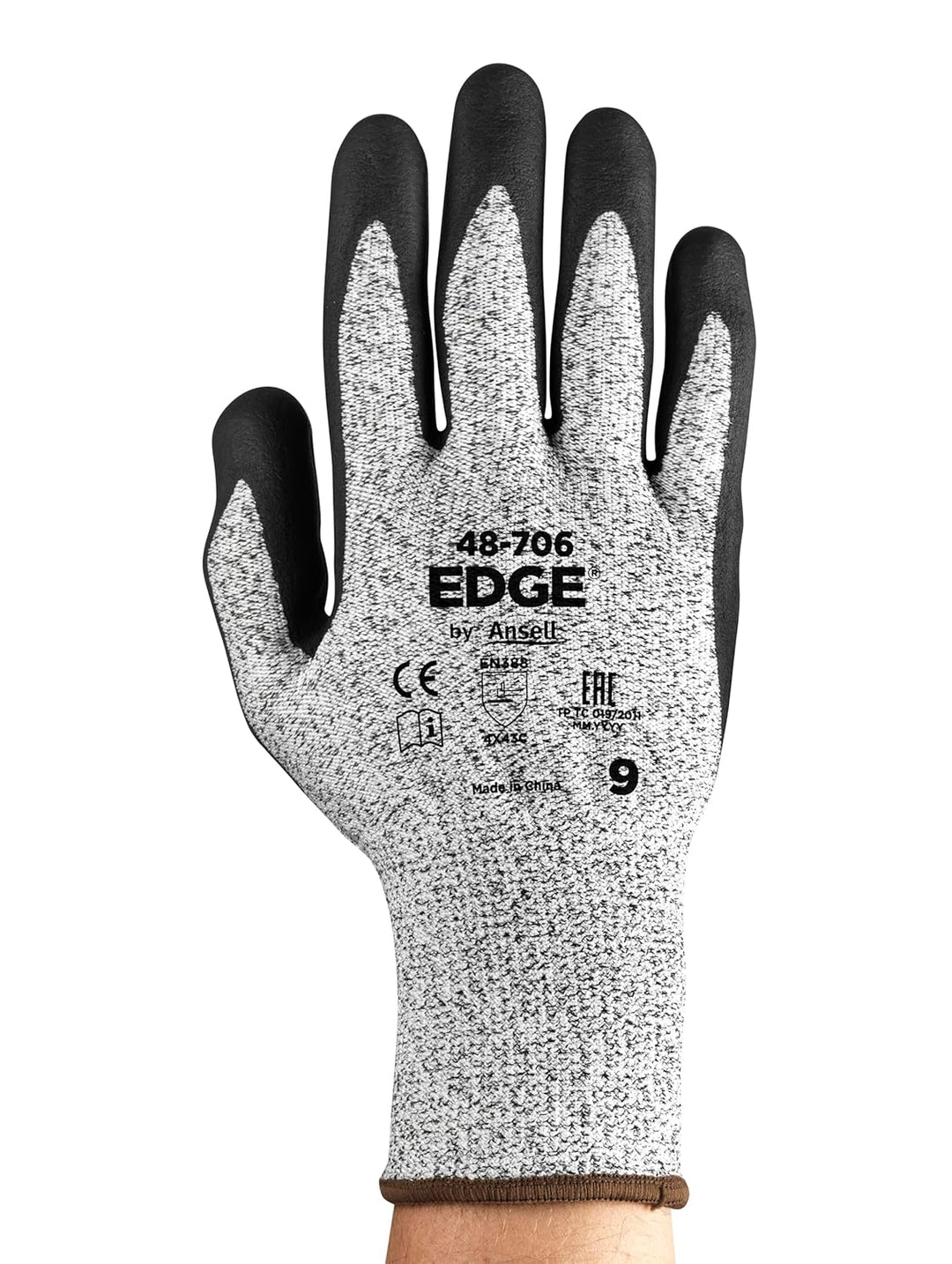 Ansell Edge 48-706 Arbeits-Handschuhe, Hoher Schnittschutz für Industrie-, Renovierungs- und Heimwer