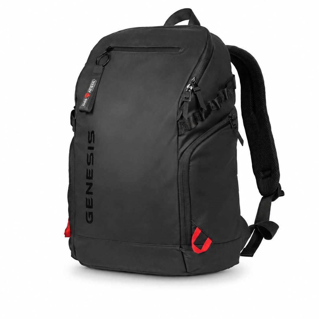 Genesis Pallad 420 Rucksack 15,6 Zoll / 18 L | Laptop-Rucksack mit 6 Taschen, Tabletfach, Trolley-Sy