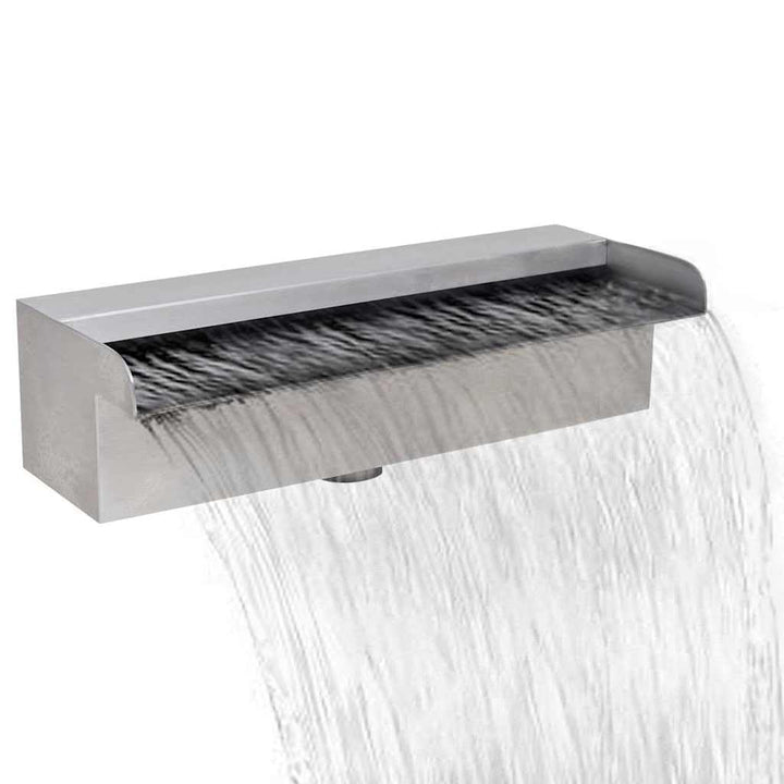 vidaXL Edelstahl Wasserfall 30cm Wasserauslauf Waterfall Wasserspiel Kaskade ohne LED/30 cm